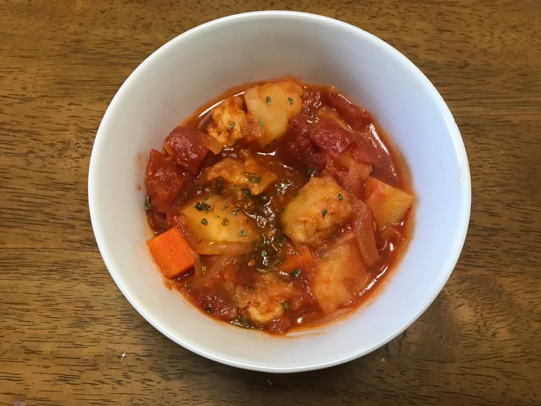 からあげのトマト煮の完成写真