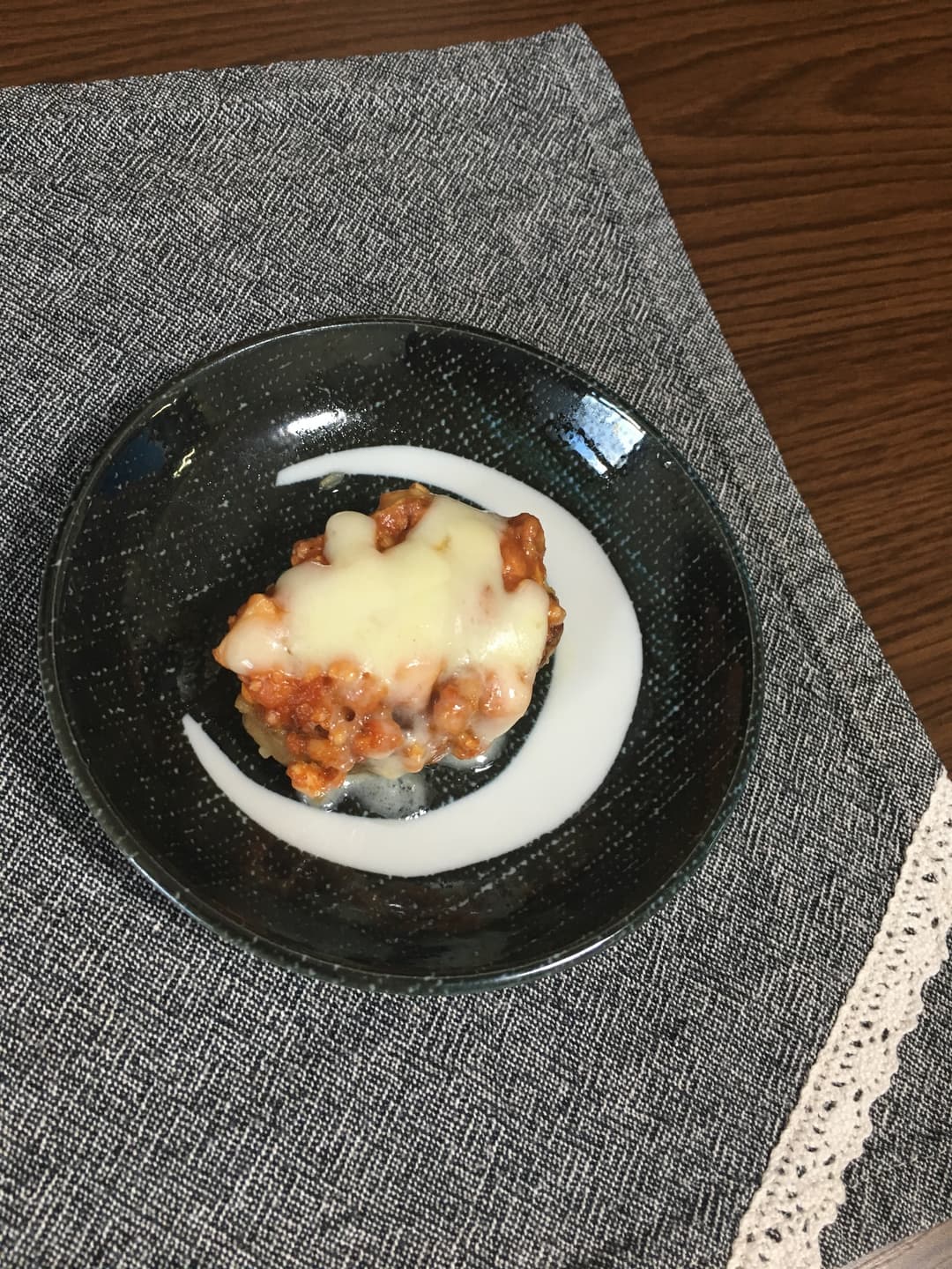 ハンバーグのナッツたっぷりソースの完成写真