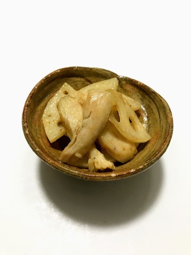 鶏と蓮根の甘辛煮の完成写真