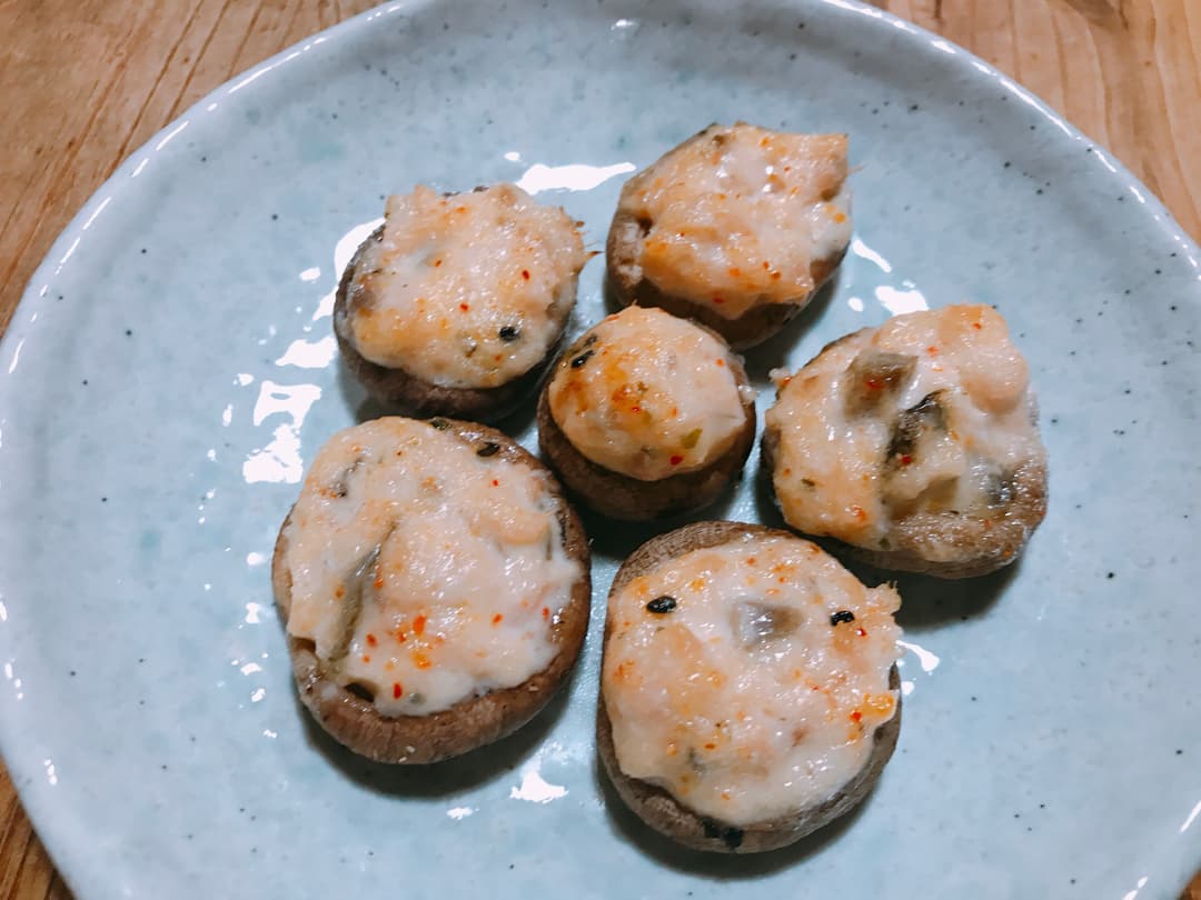 しいたけのさけマヨ焼きの完成写真