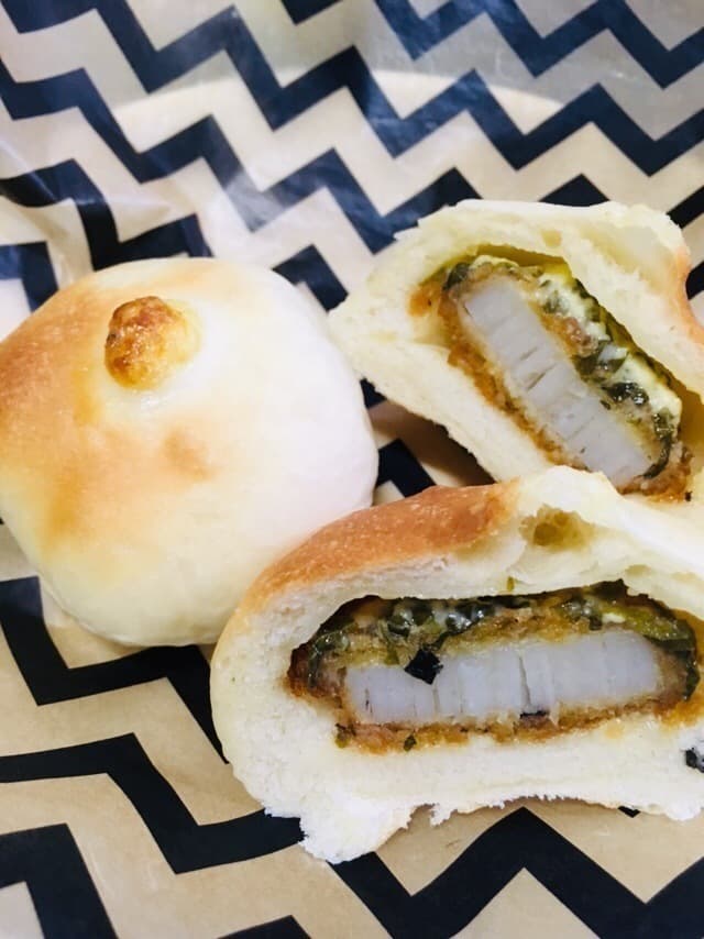 和風惣菜パン!ホタテマヨパン!の完成写真