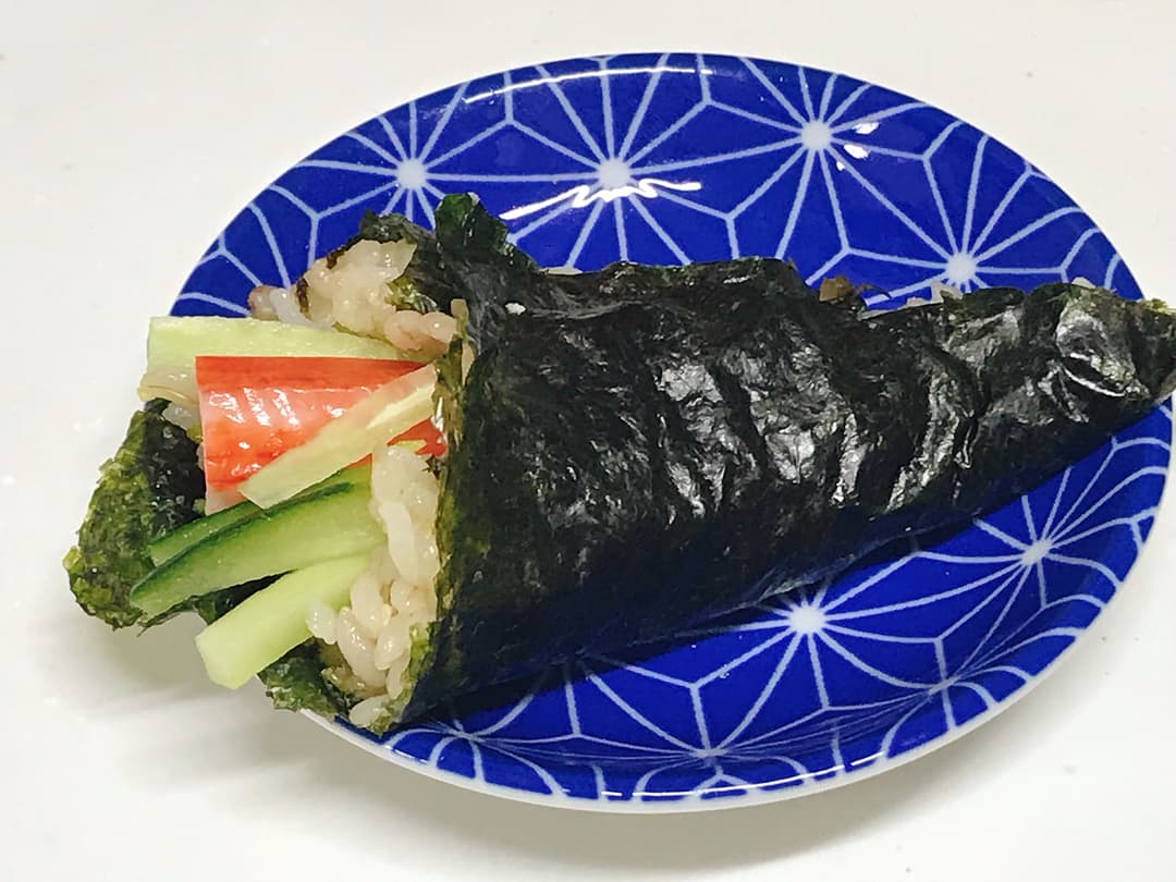 枝豆こんぶの簡単手巻きの完成写真