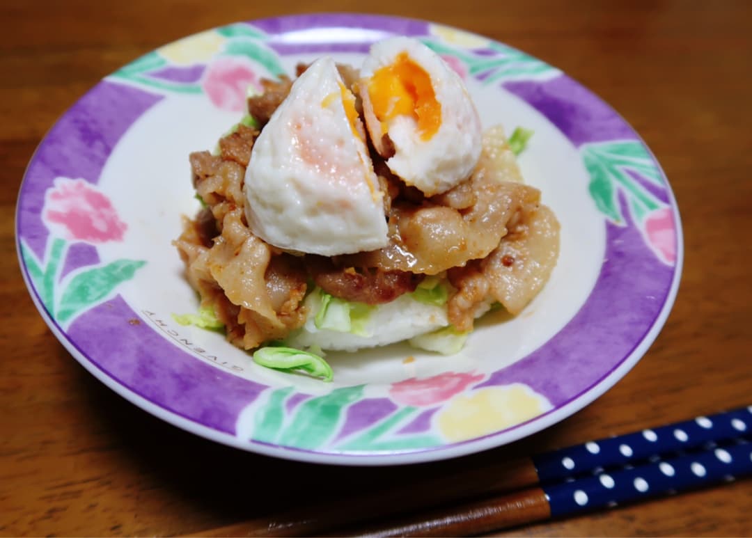 みそ豚丼の完成写真