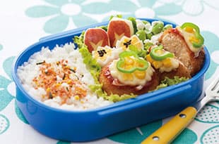 ピザ風コロッケ弁当の完成写真