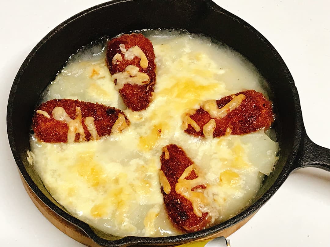 えび&マヨソースカツのポテトグラタンの完成写真