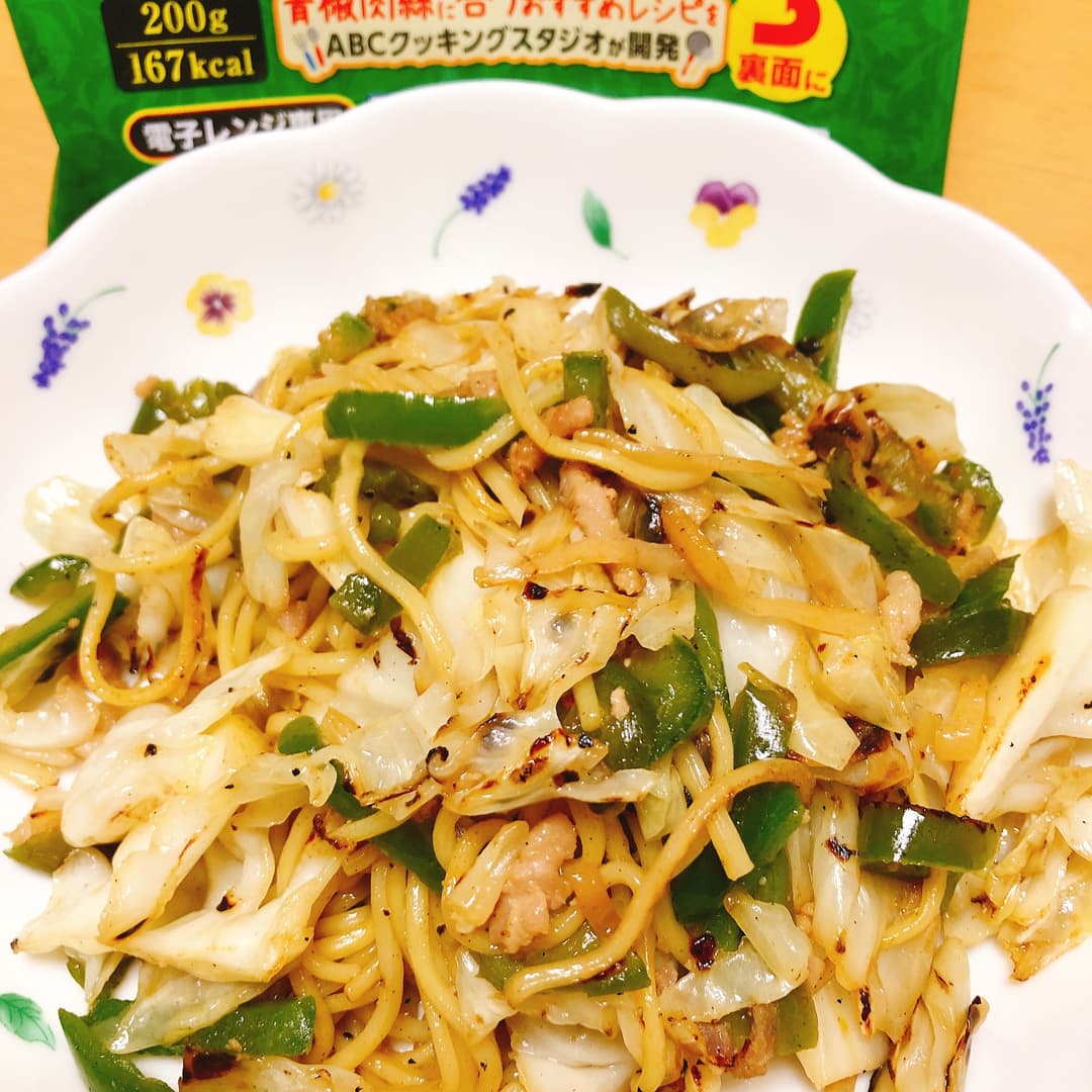 青椒肉絲焼きそばの完成写真