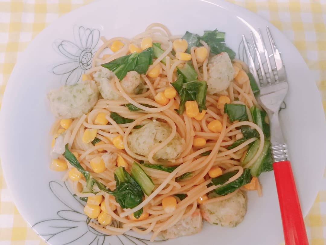 春爛漫の和風パスタの完成写真