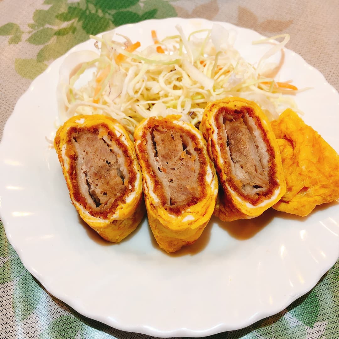 ロースカツの玉子巻きの完成写真
