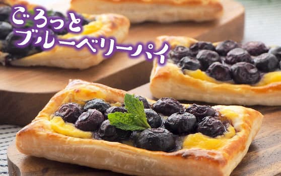 ごろっとブルーベリーパイの完成写真