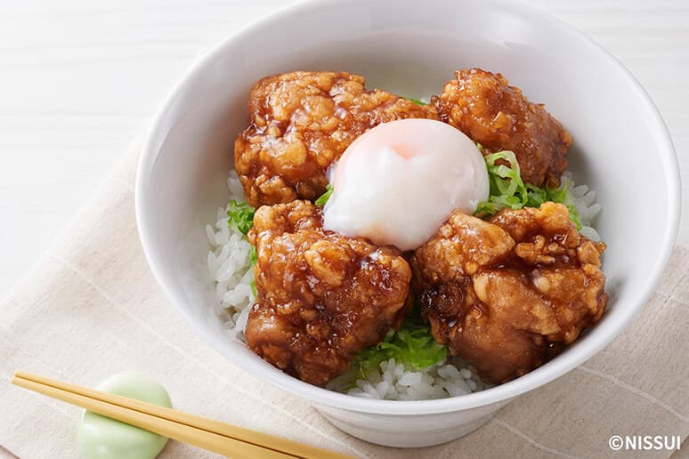 若鶏の旨だれから揚げ丼の完成写真