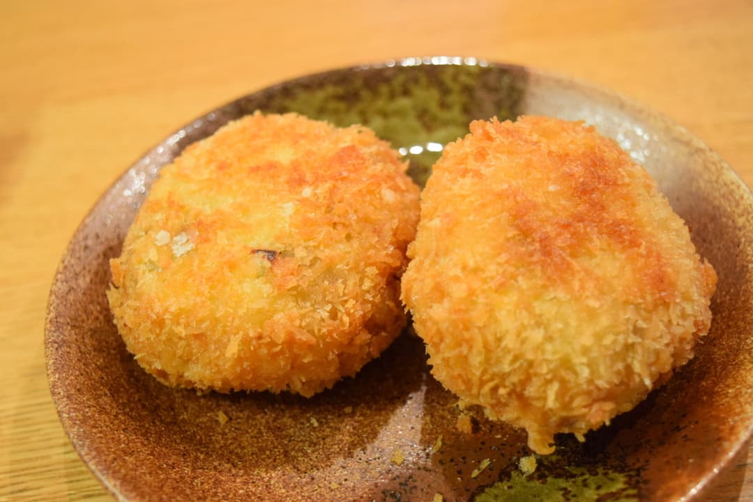 しいたけの肉詰めコロッケの完成写真