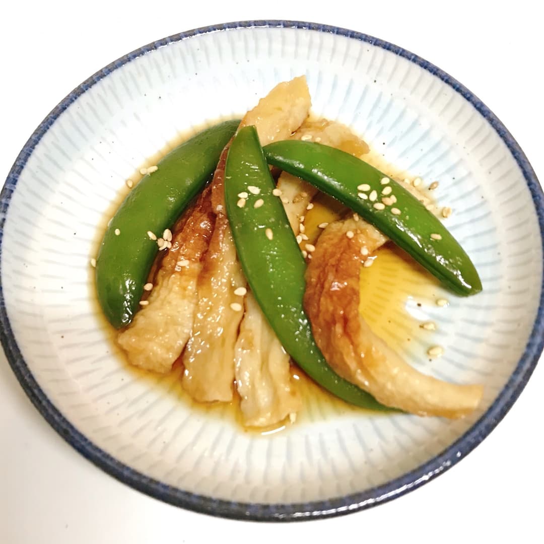 ちくわとスナップえんどうの煮物の完成写真