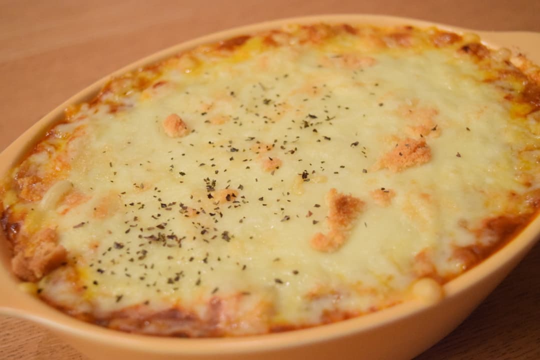 トマトオムレツのポテトグラタンの完成写真