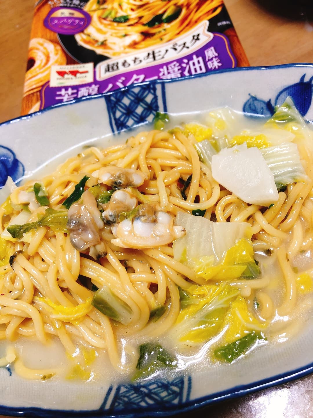 クラムチャウダーパスタの完成写真
