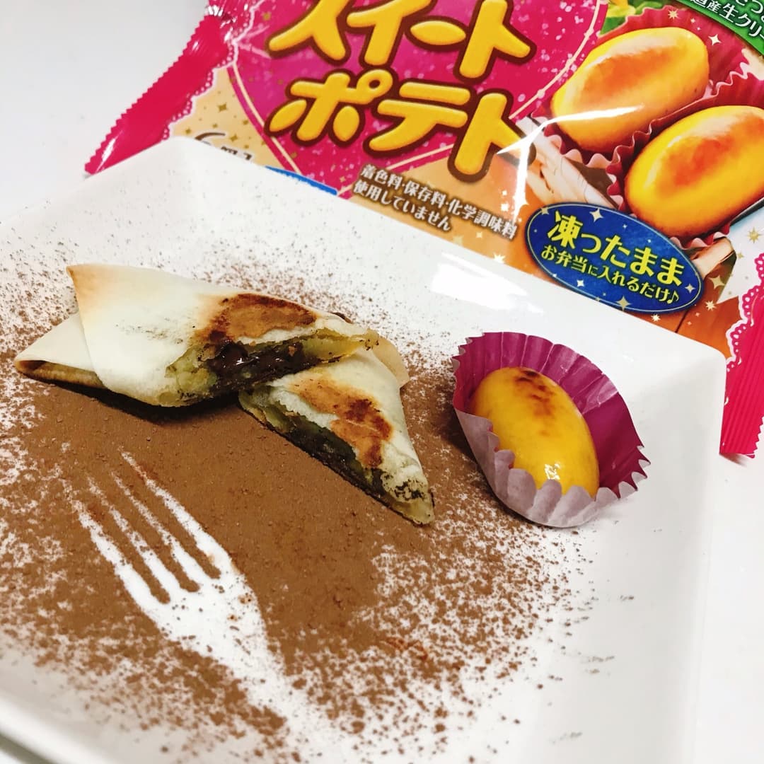 スイートポテトのサクサク春巻きの完成写真