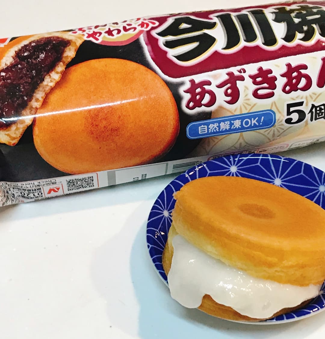 今川焼あずきあんの餅サンドの完成写真