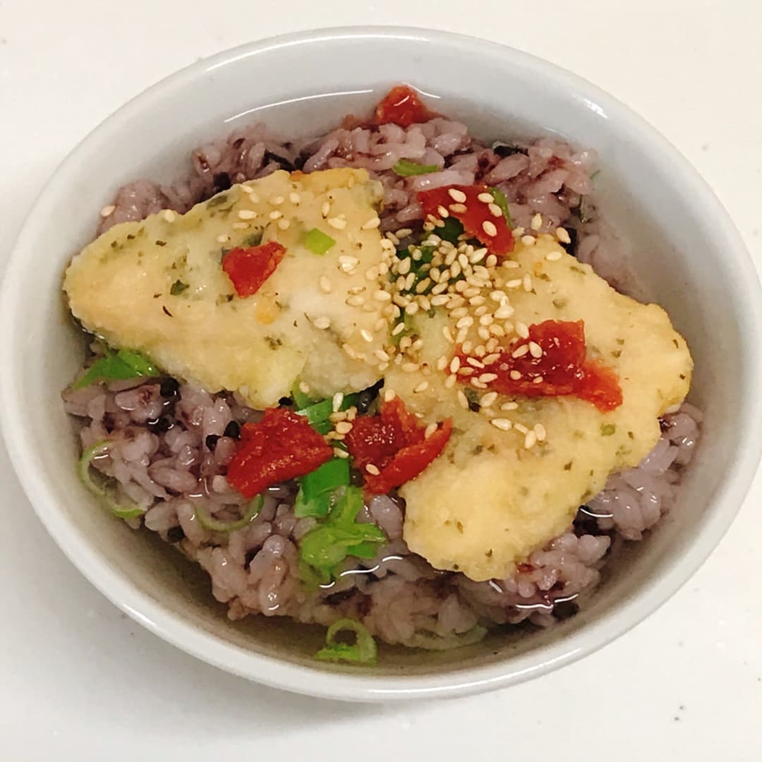 梅しそささみの梅茶漬けの完成写真