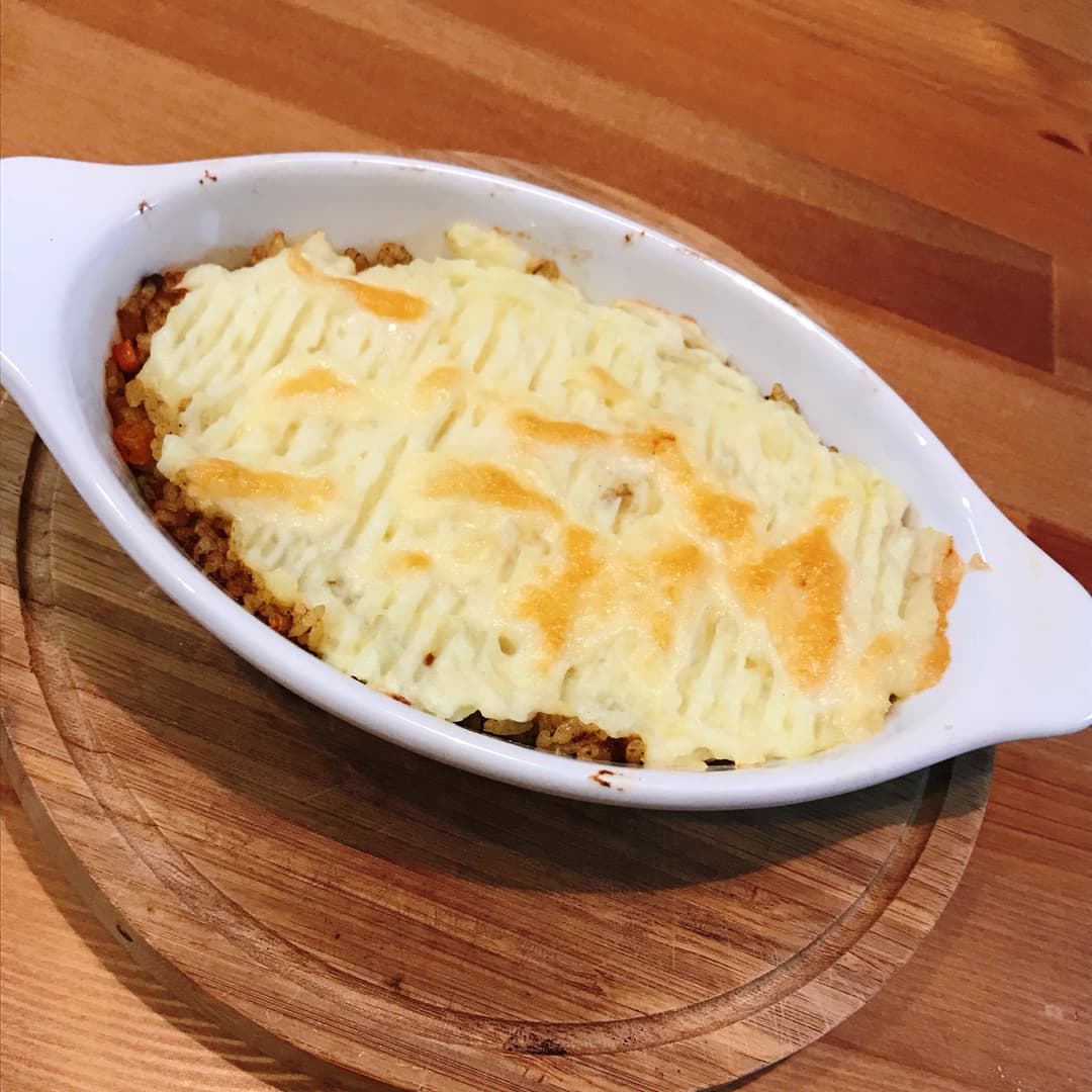 たいめいけんドライカレーのポテトグラタンの完成写真