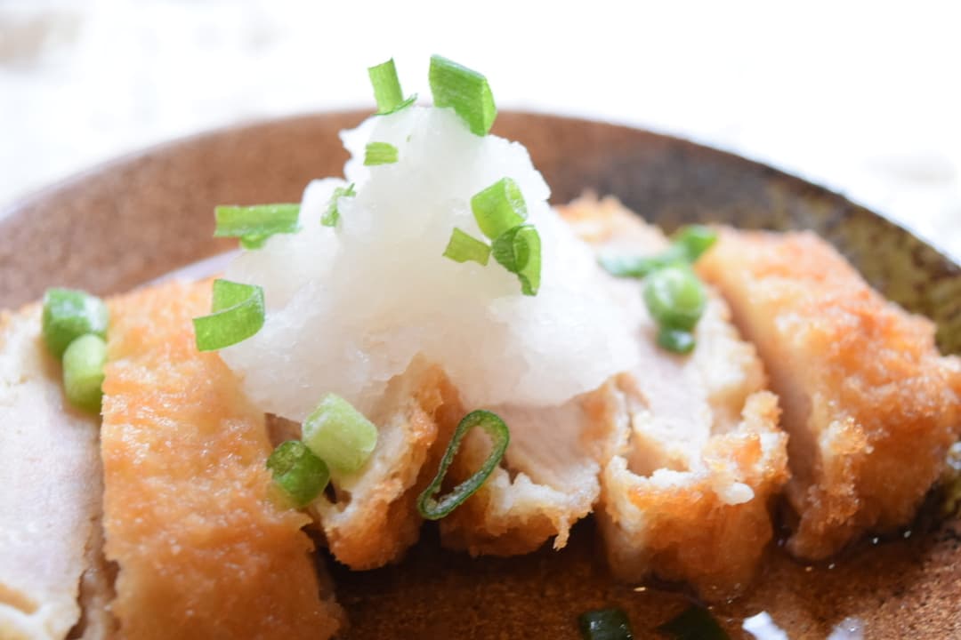 ヒレカツの大根おろしがけの完成写真