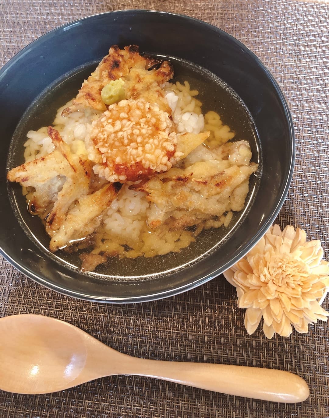 とり天で天茶漬けの完成写真