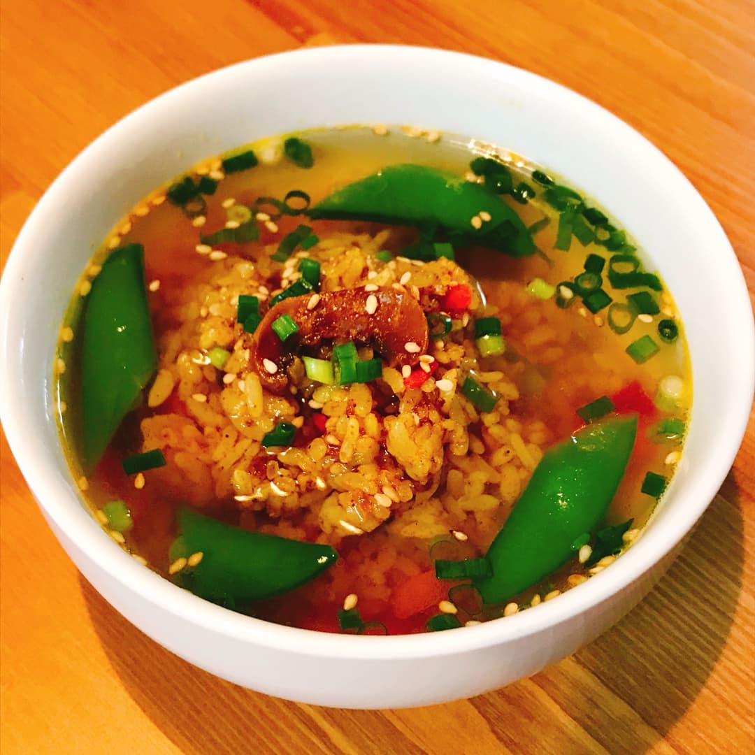 たいめいけんのカレー茶漬けの完成写真