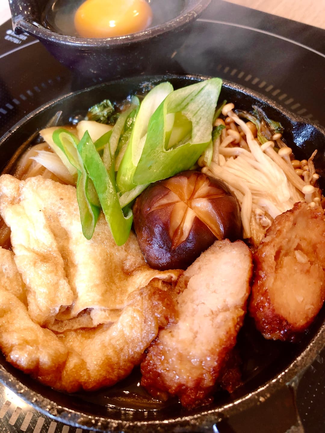 鶏つくねのすき焼きの完成写真