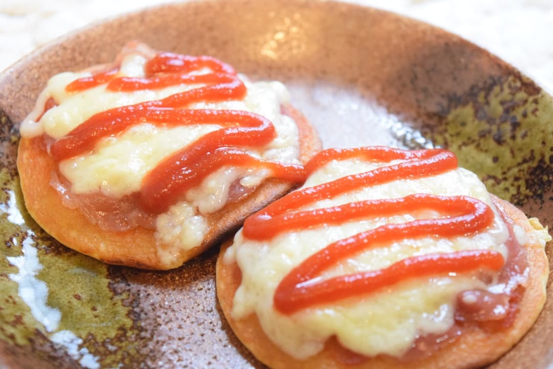 ピザ風ミニパンケーキの完成写真