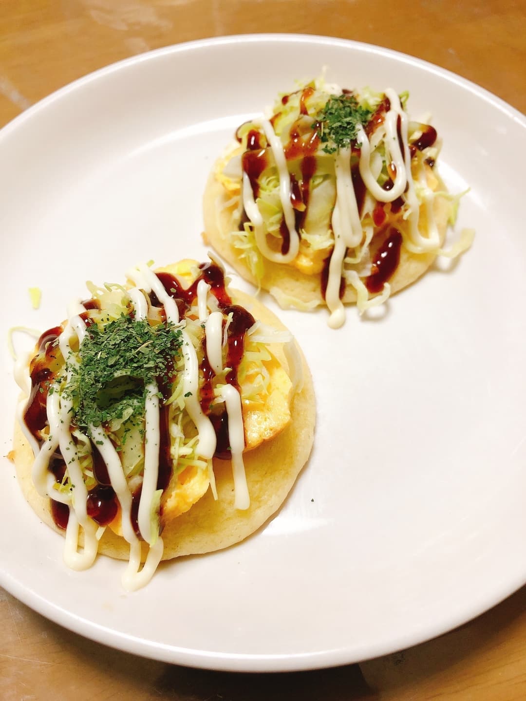 甘くてふんわりお好み焼きの完成写真