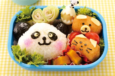 わくわく動物コロッケ弁当の完成写真