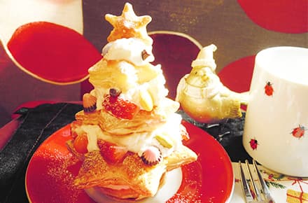 クリスマスツリーパイの完成写真