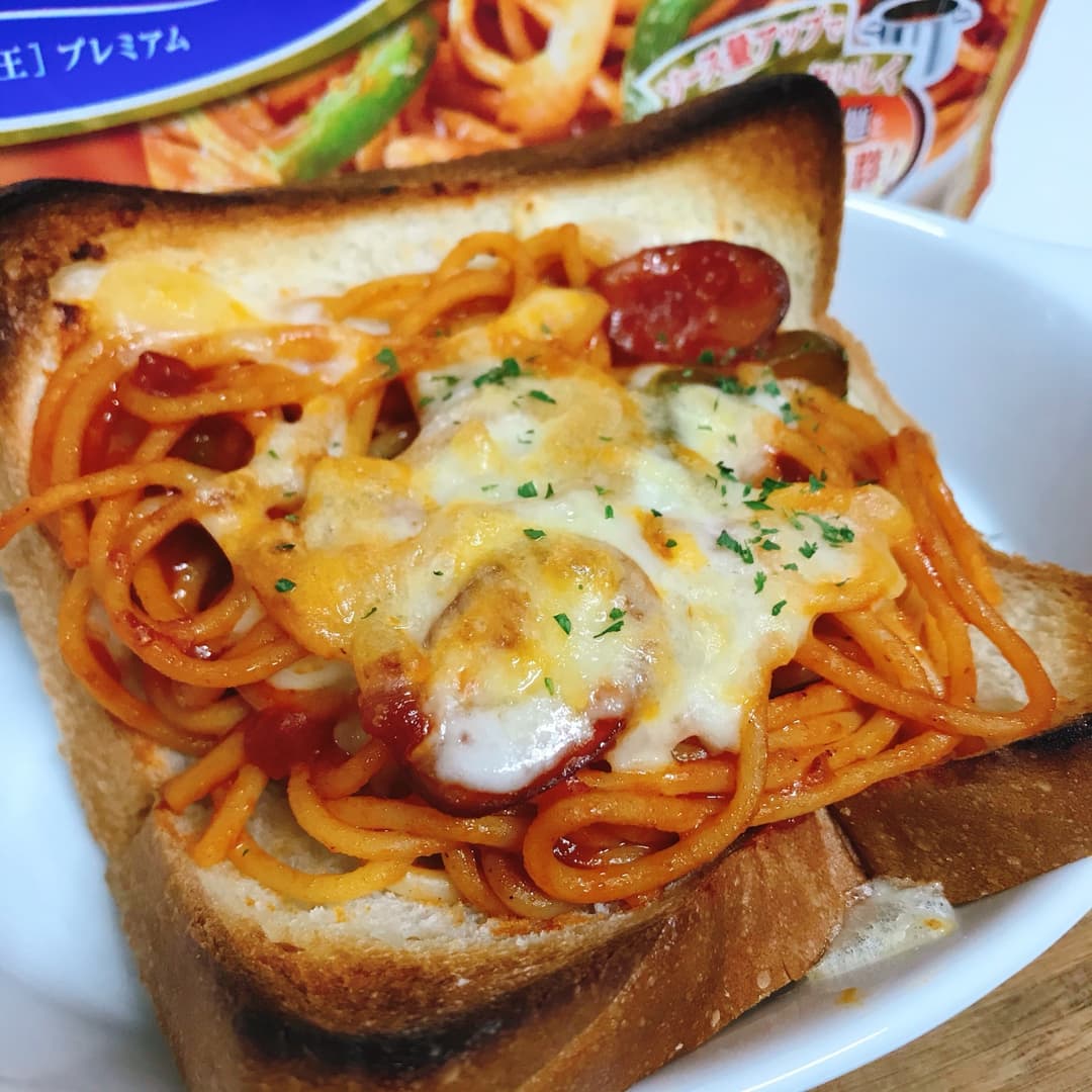 ナポリタンチーズトーストの完成写真