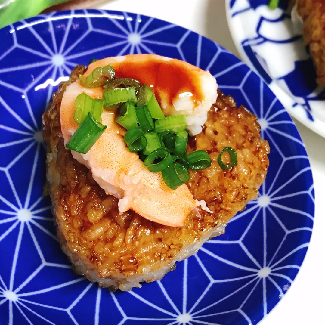 えびの甘醤油焼おにぎりの完成写真