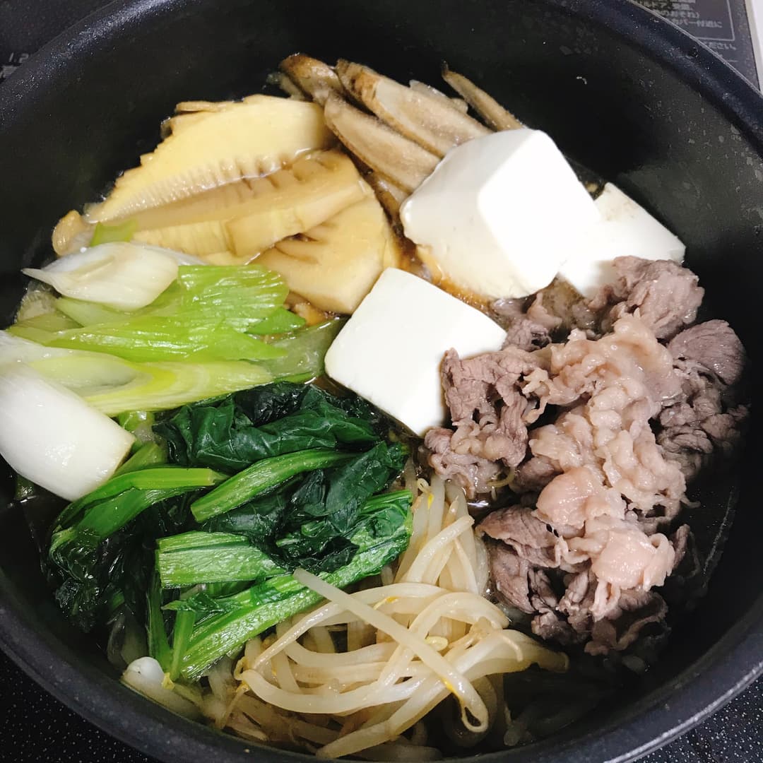 いりこだしのすき焼きの完成写真