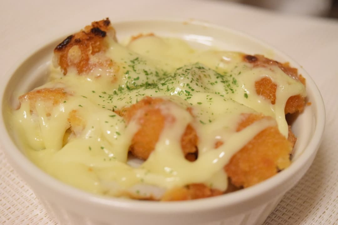 白身フライとちくわのマヨチーズ焼きの完成写真