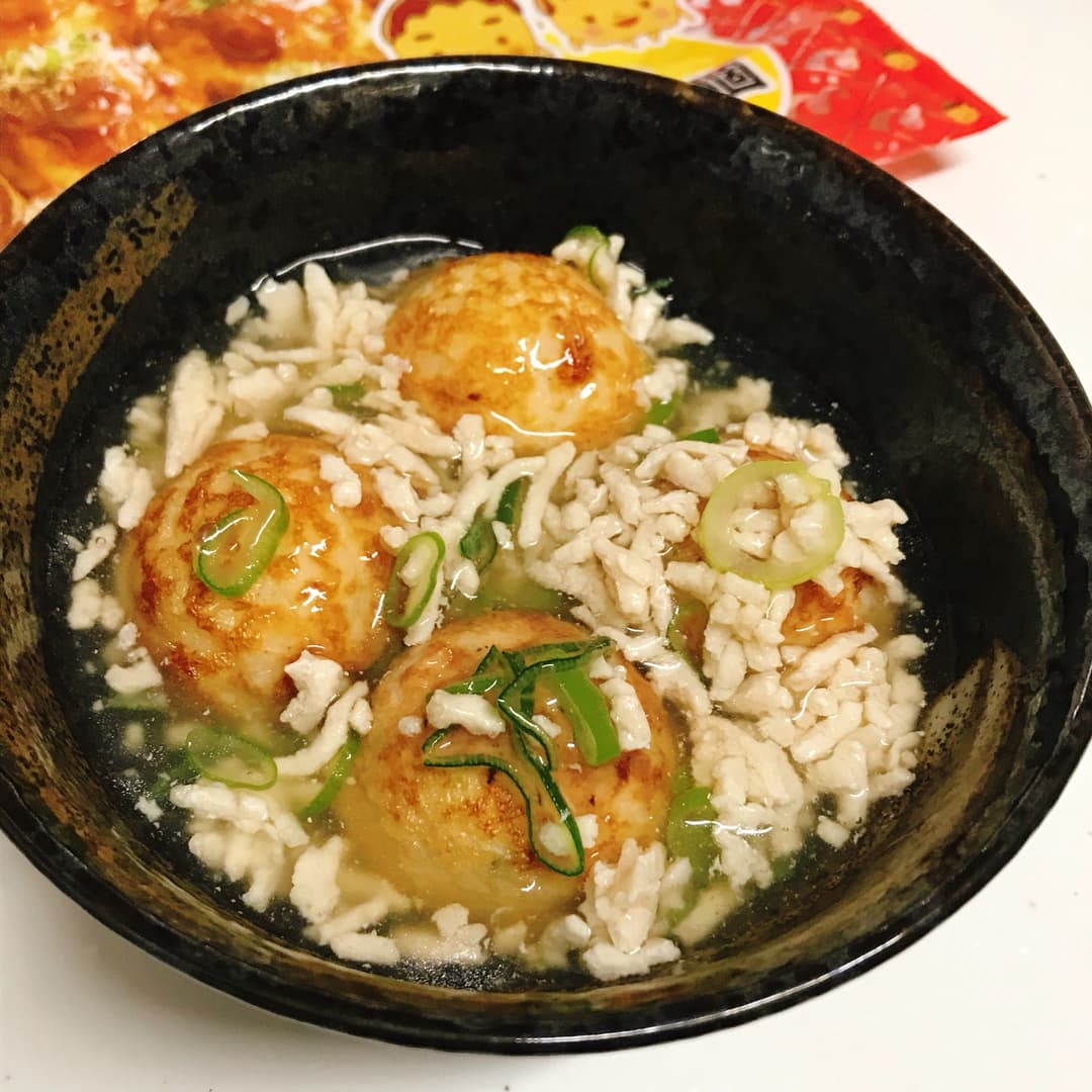 たこ焼き鶏あんかけの完成写真