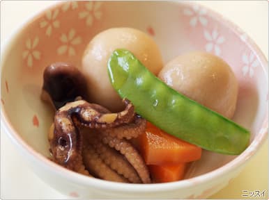いいだことさといもの煮物の完成写真
