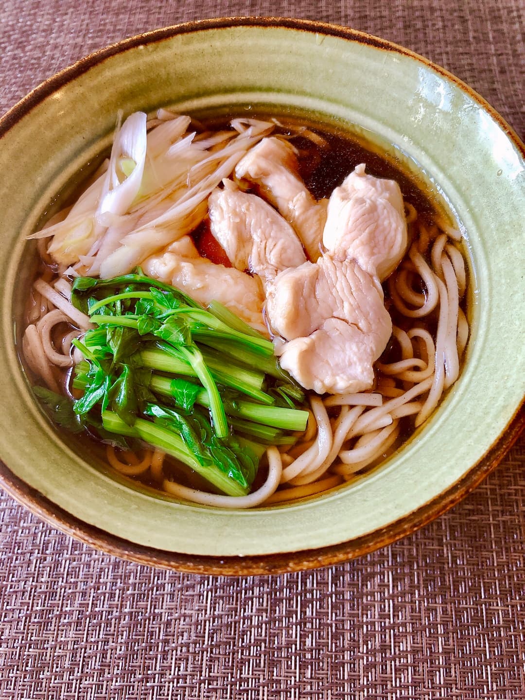 レンジで簡単!鶏の鴨南蛮風そばの完成写真