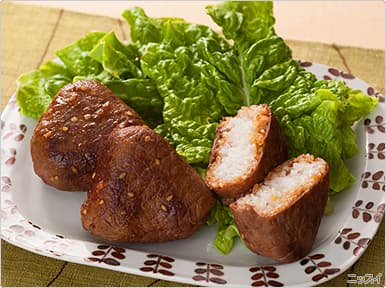 肉巻きおにぎりの完成写真