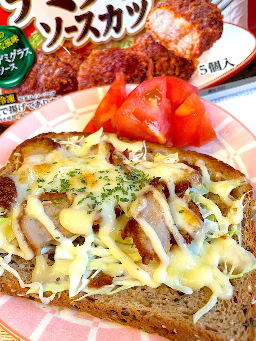 キャベツカツトーストの完成写真