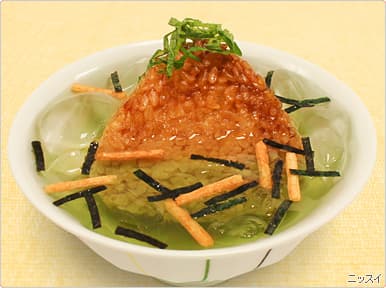 冷やし焼きおにぎり茶づけの完成写真