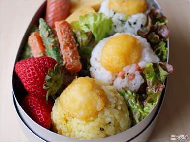 いか天むす弁当の完成写真