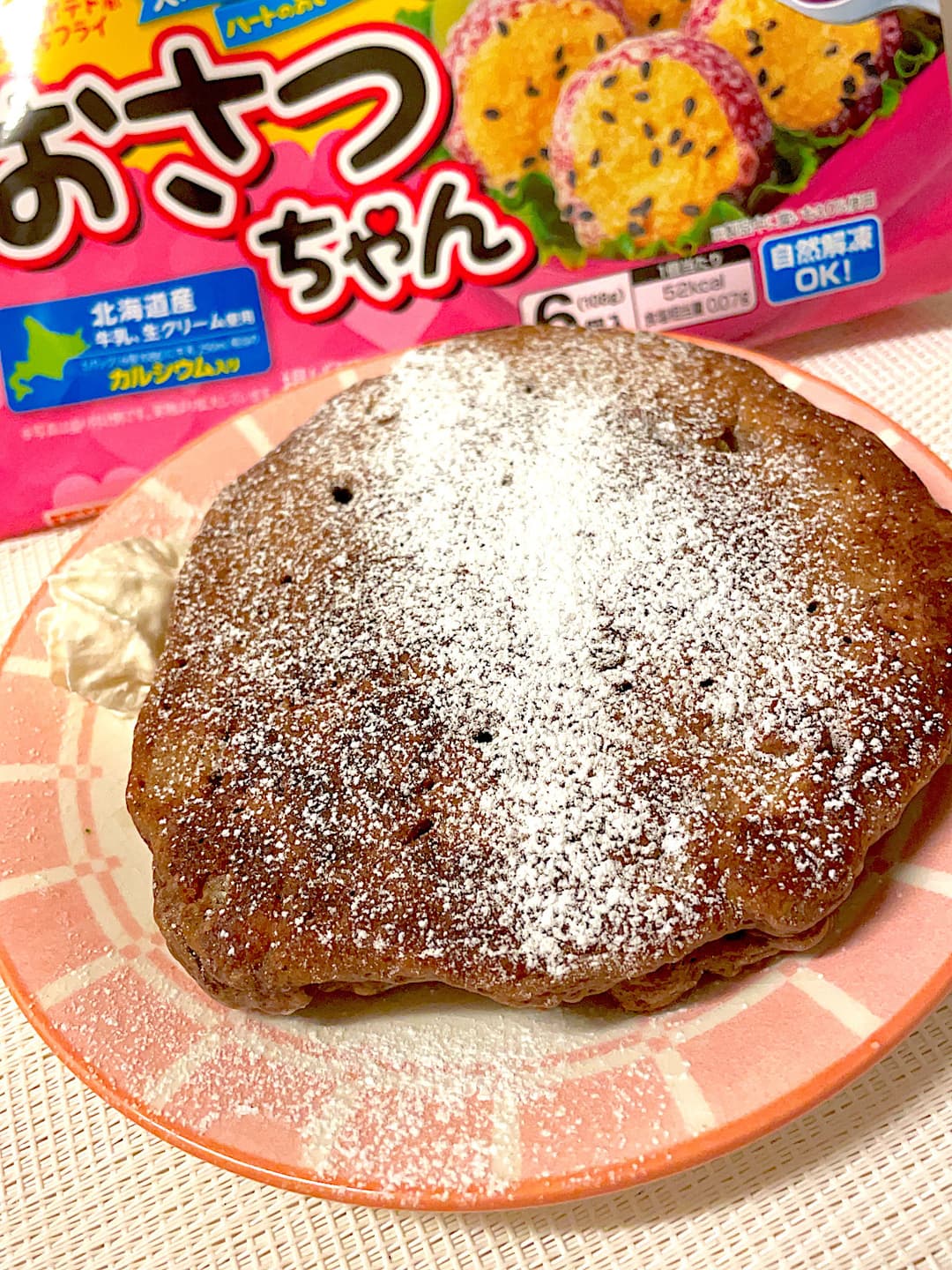 おさつちゃんのココアパンケーキの完成写真