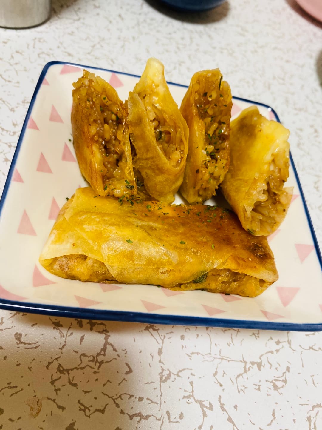 まんぷく麻婆丼春巻きの完成写真