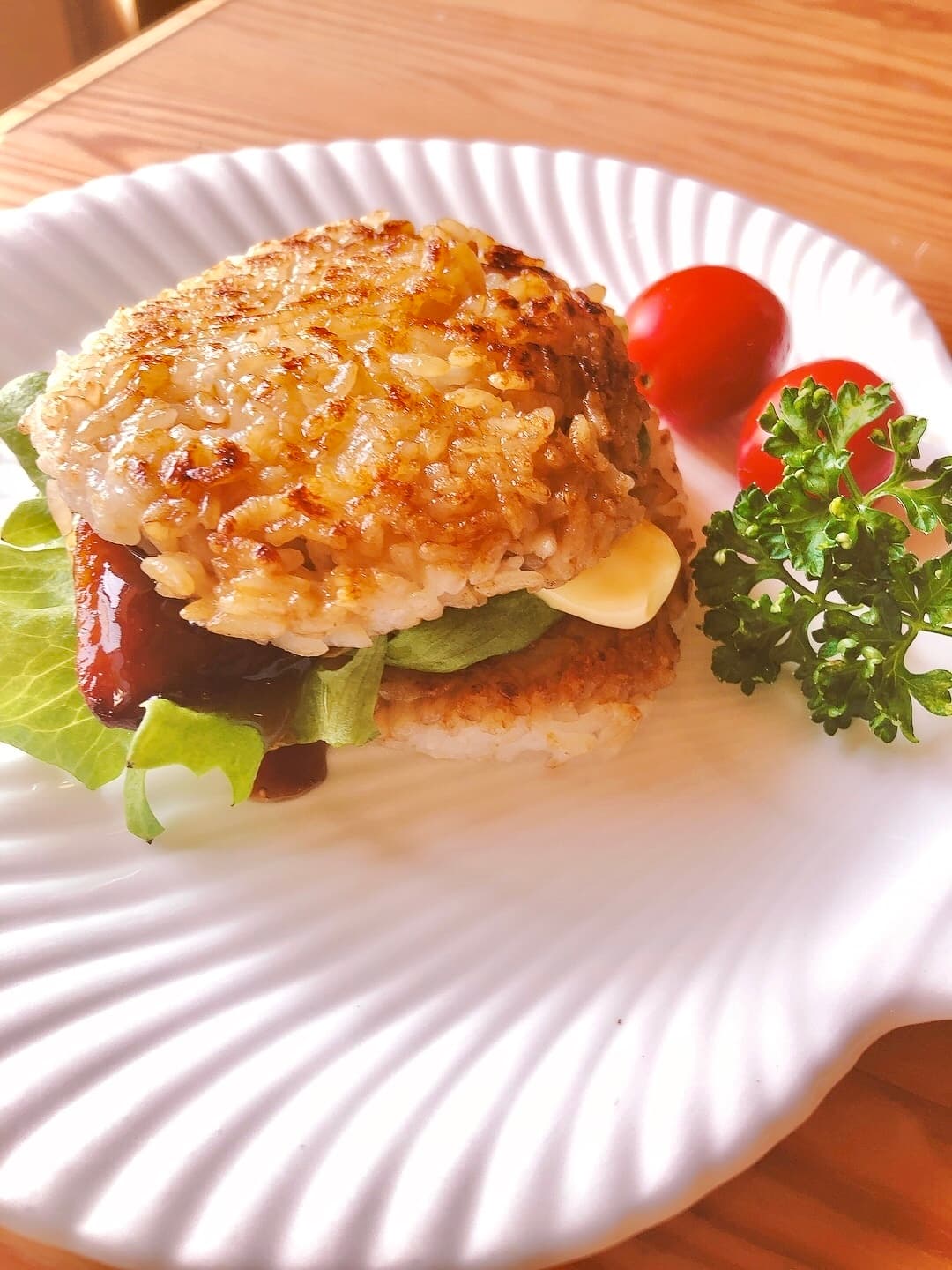 ぶり照りライスバーガーの完成写真