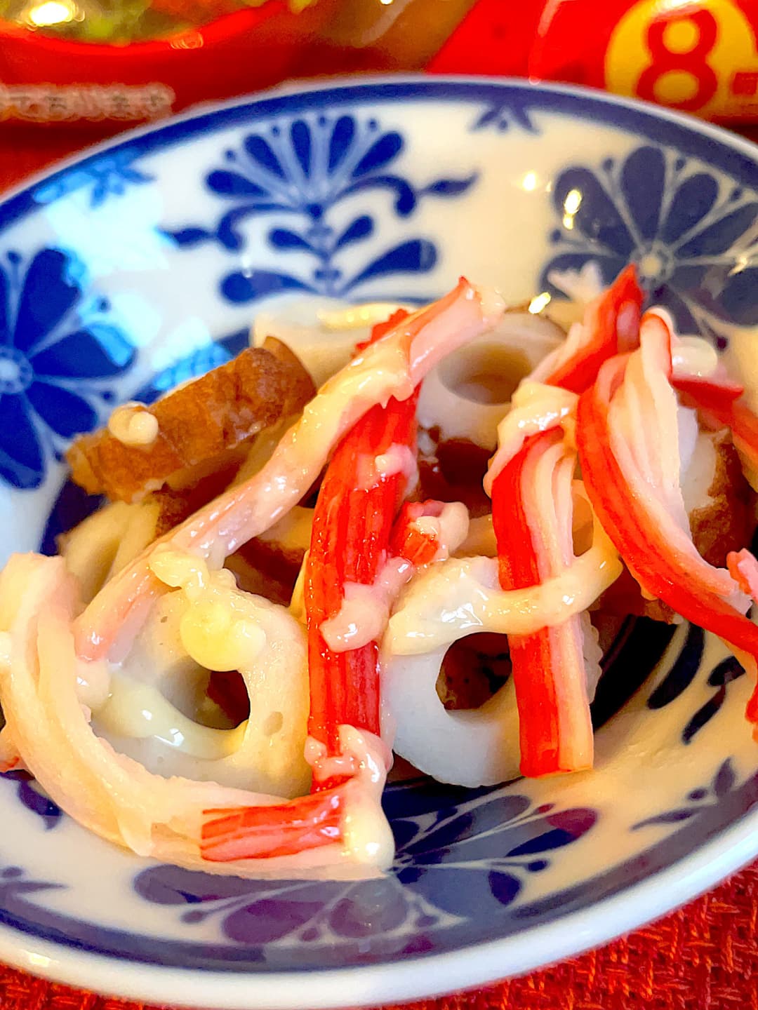 えびマヨからあげのカニカマちくわ焼きの完成写真