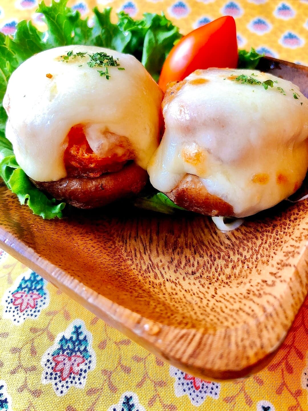 えびマヨの椎茸チーズサンドの完成写真