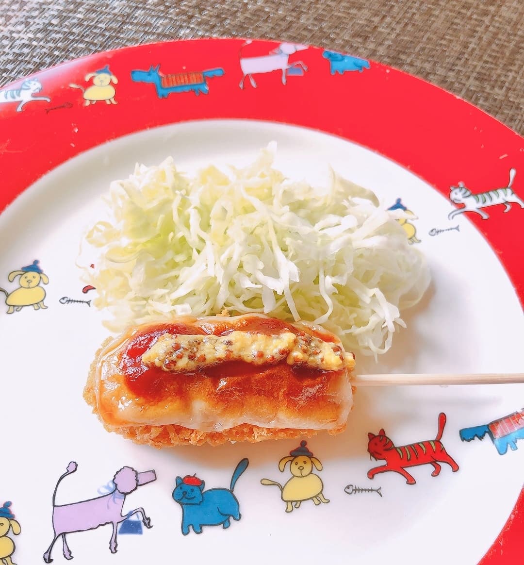 棒ヒレカツの串カツ風の完成写真