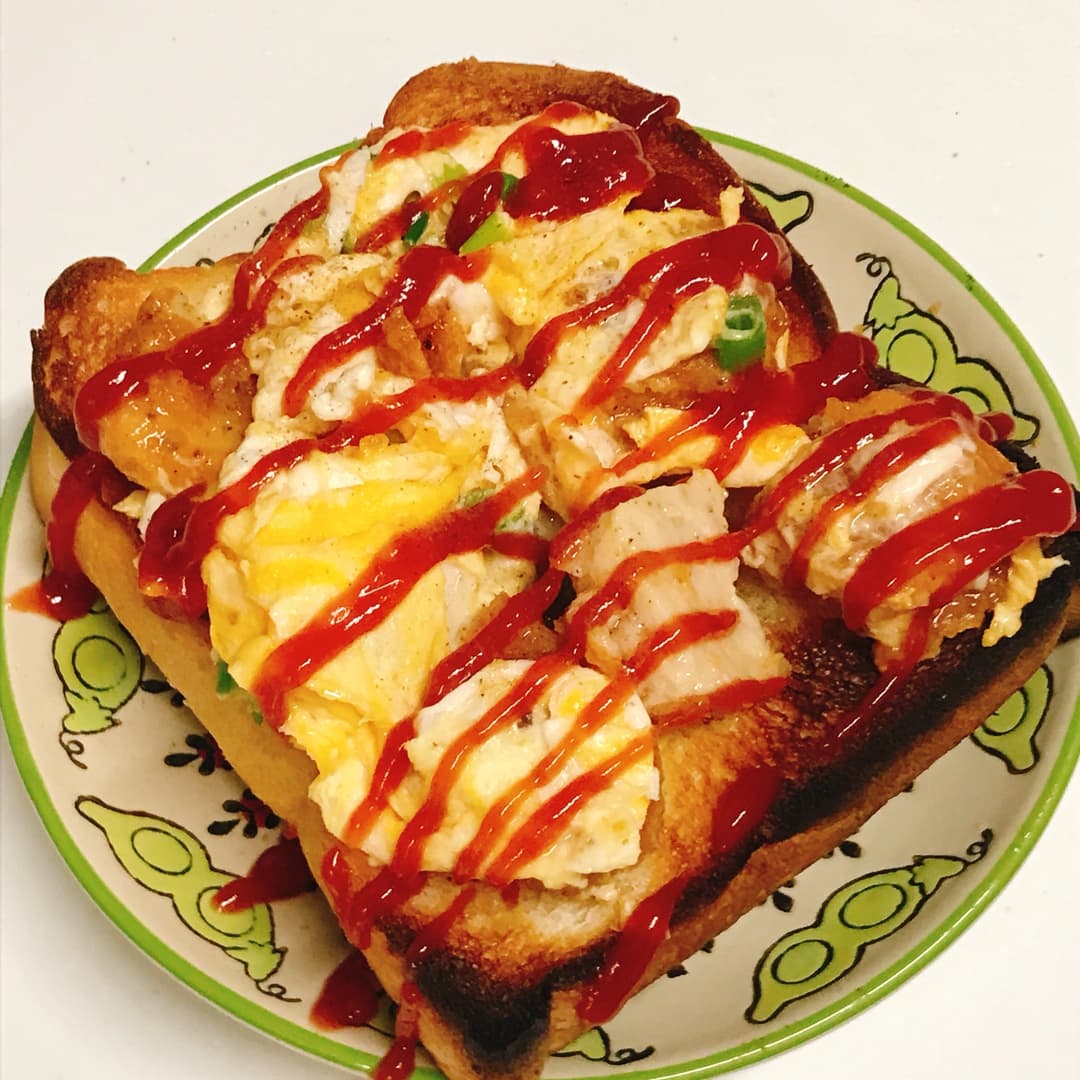 チキチキたまごのバタートーストの完成写真
