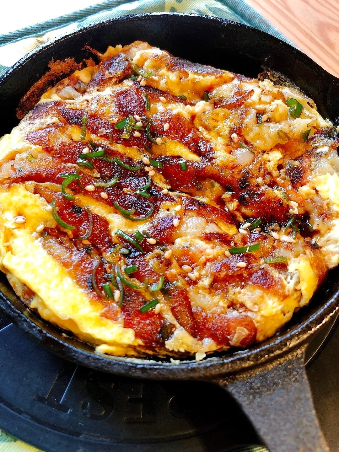 鉄板で簡単チヂミ焼きの完成写真