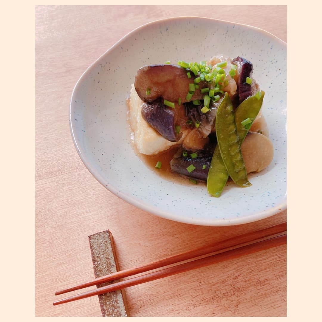 揚げ出し豆腐と茄子の揚げ浸しの完成写真